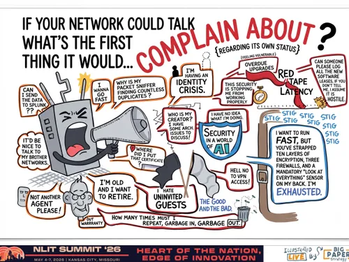 AI cleaned version of an attendee engagement interactive drawing created during a tradeshow floor lunch hour.