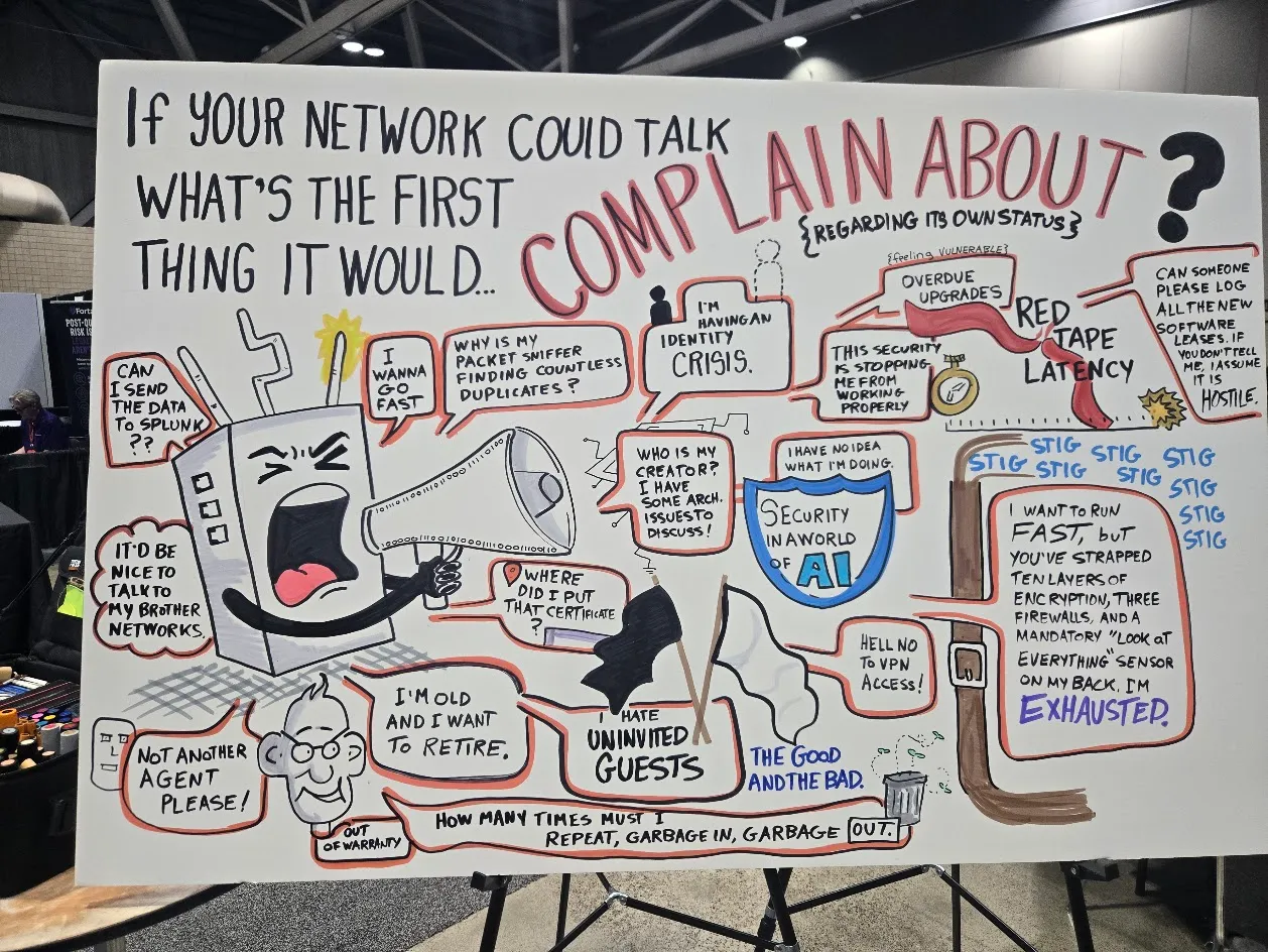Panel Drawn on an exhibit floor that asked attendees to answer a question. Crowd Sourced answers.