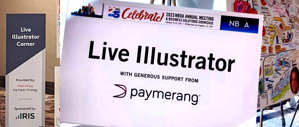 Sponsor appreciation signage placed near art walk